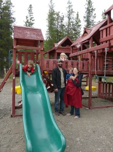 At a local playground down the street