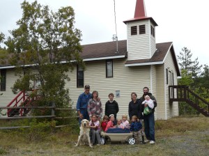 Our first visitors, the Steiner family from Fraser Lake. 