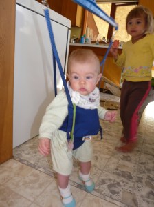 Aliz' first time in the jolly jumper!